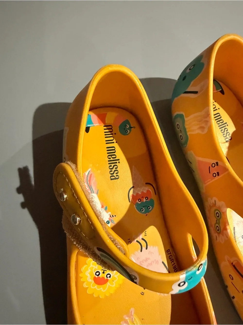 Mini Melissa Yellow Kids' Character Mary Jane Sandals
